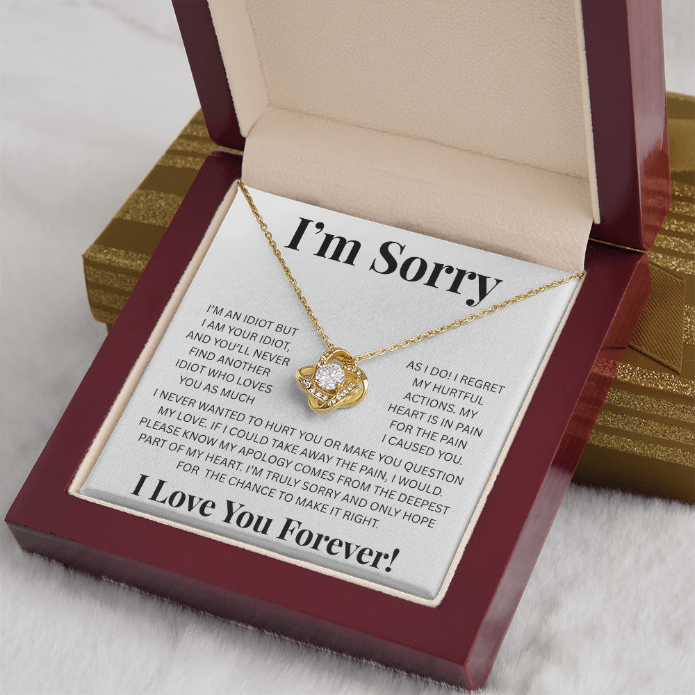 Apology Gift For Her-I'm Truly sorry-Love Knot Necklace