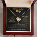 Beautiful Wife – Love Knot Necklace, A Gift of Forever Love