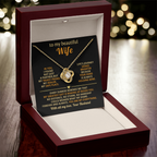 Beautiful Wife – Love Knot Necklace, A Gift of Forever Love