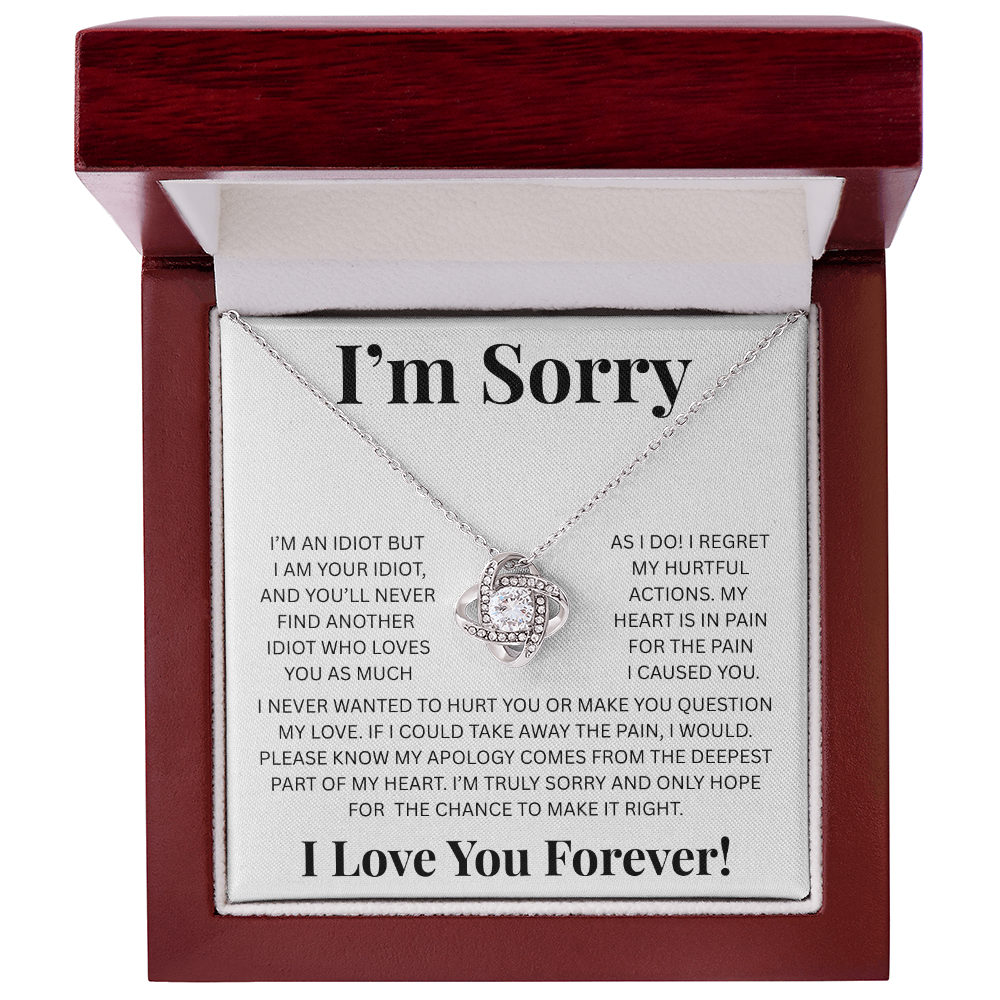 Apology Gift For Her-I'm Truly sorry-Love Knot Necklace