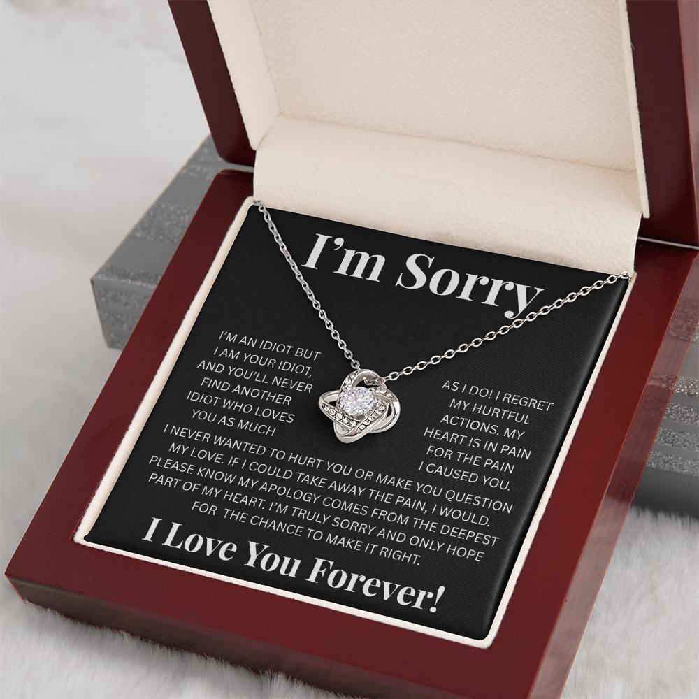 Apology Gift For Her-I'm Truly sorry-Love Knot Necklace