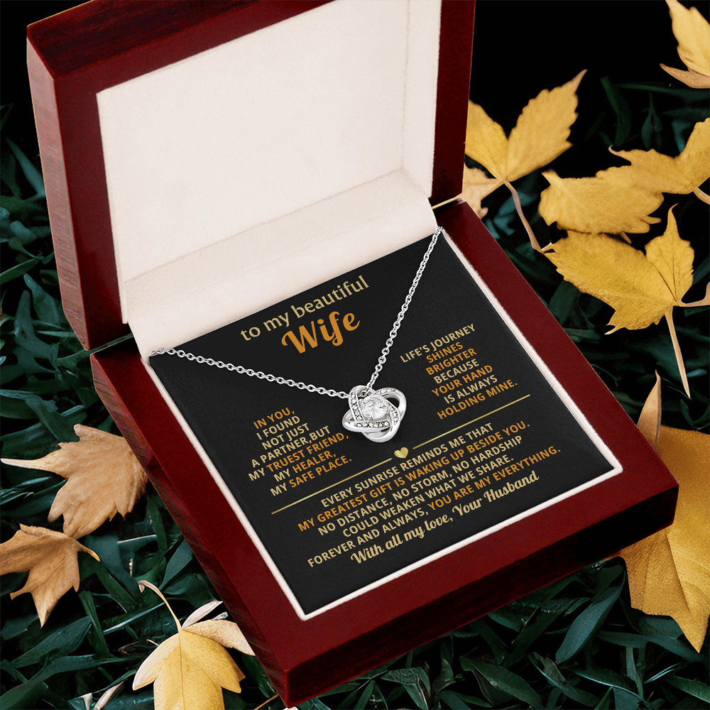 Beautiful Wife – Love Knot Necklace, A Gift of Forever Love