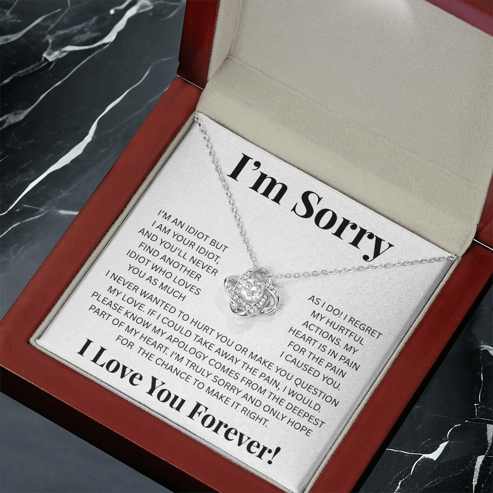 Apology Gift For Her-I'm Truly sorry-Love Knot Necklace