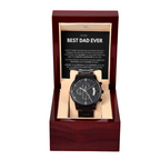 Best Dad Ever- Black Chronograph Watch