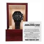 Amazing Dad- Black Chronograph Watch