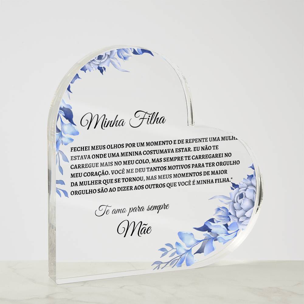 Minha Filha Coracao de Acrilica