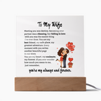 To My Wife-My Always and Forever-Acrylic Plaque