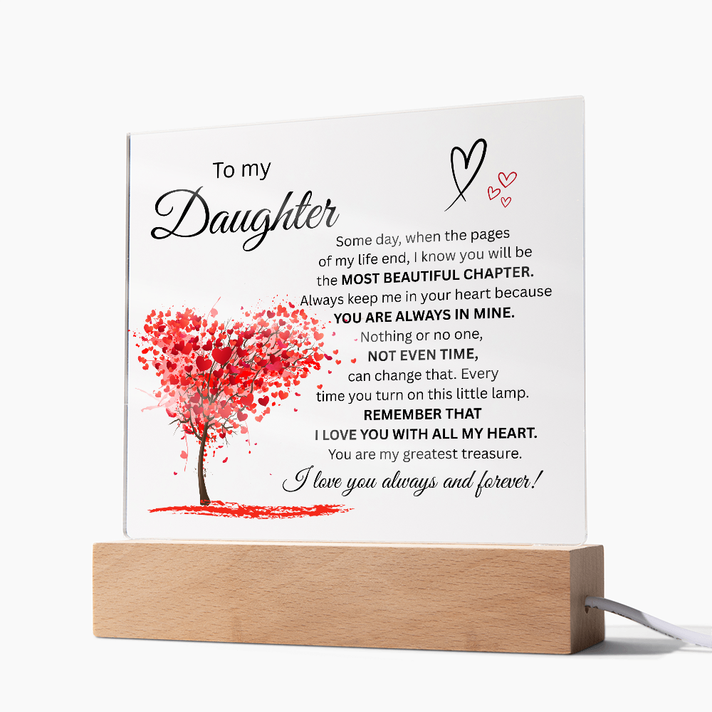 To MY Daughter-Beautiful Chapter-Acrylic Plaque