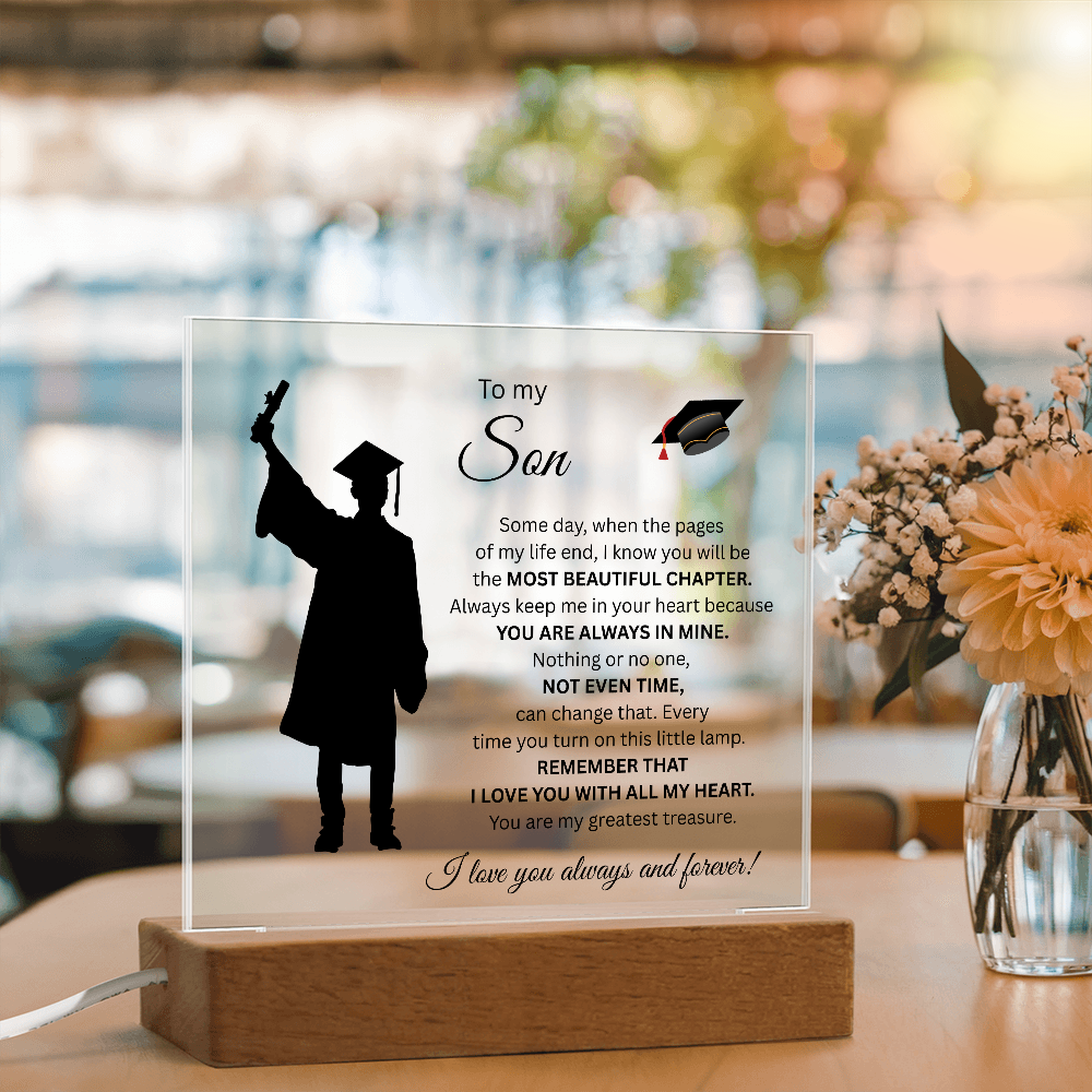 To My Son-Graduation-Acrylic Plaque