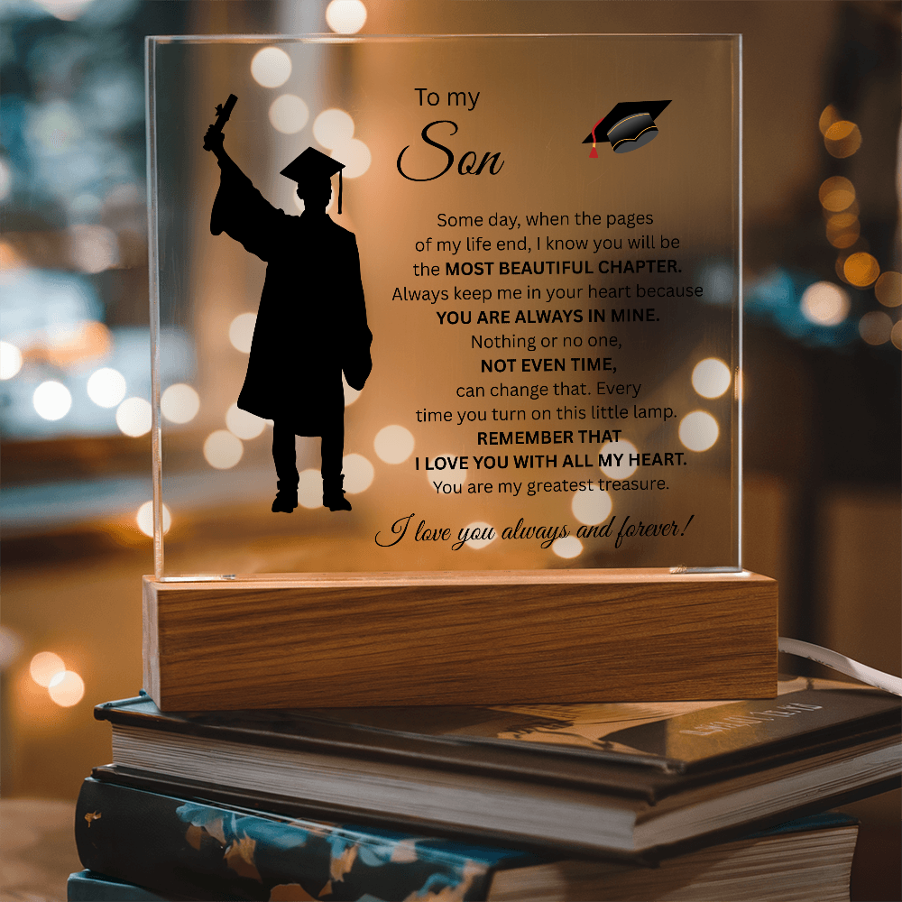 To My Son-Graduation-Acrylic Plaque