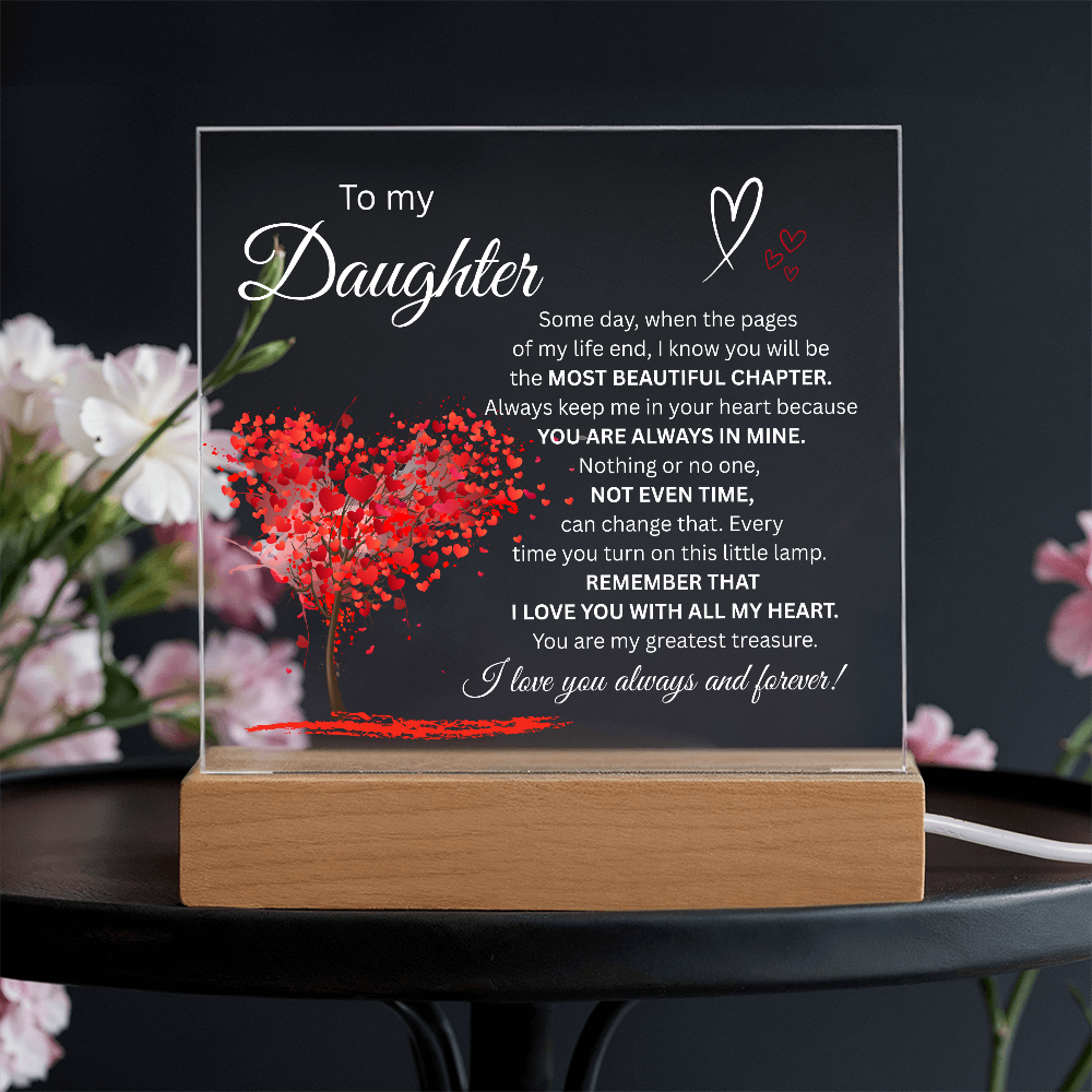 To My Daughter-Most Beautiful Chapter/white-Acrylic Plaque