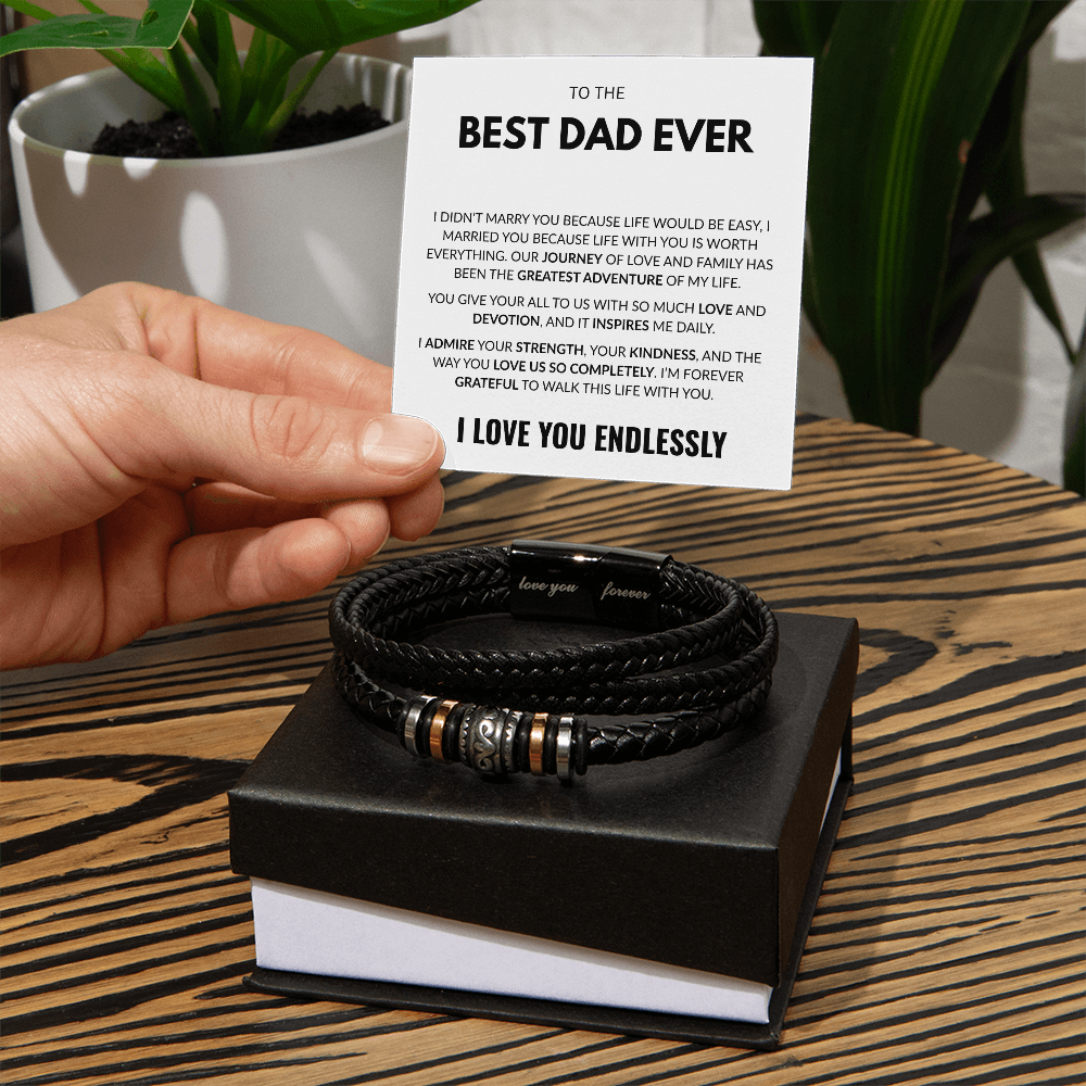 Best Dad Ever- Love You Forever Bracelet