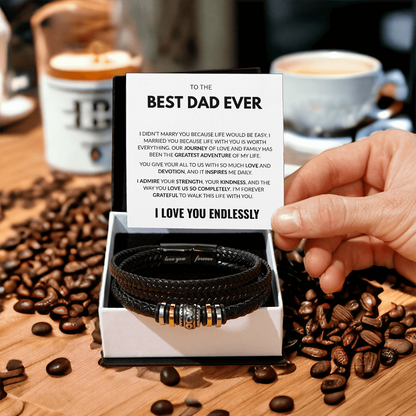 Best Dad Ever- Love You Forever Bracelet