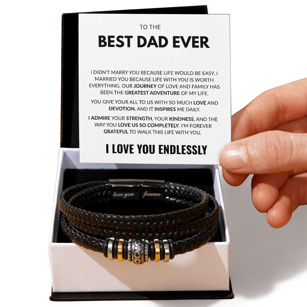 Best Dad Ever- Love You Forever Bracelet