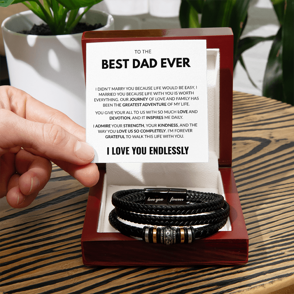 Best Dad Ever- Love You Forever Bracelet