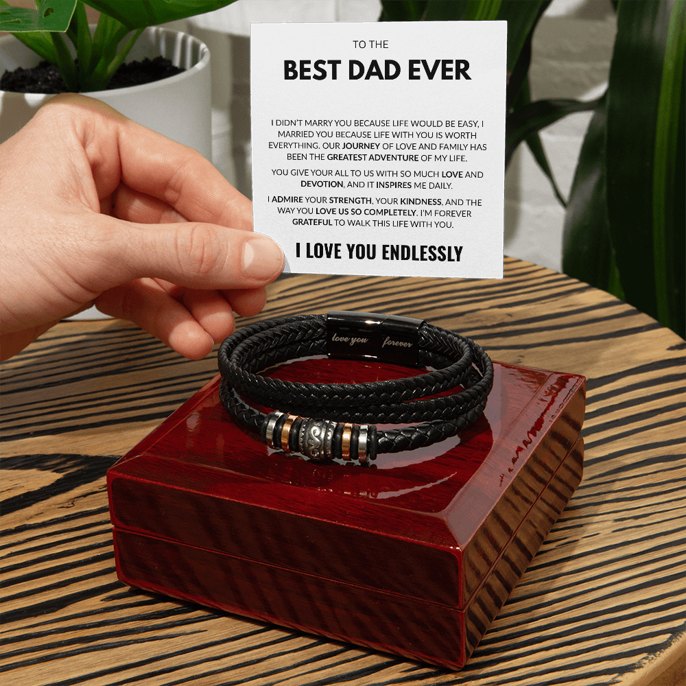 Best Dad Ever- Love You Forever Bracelet