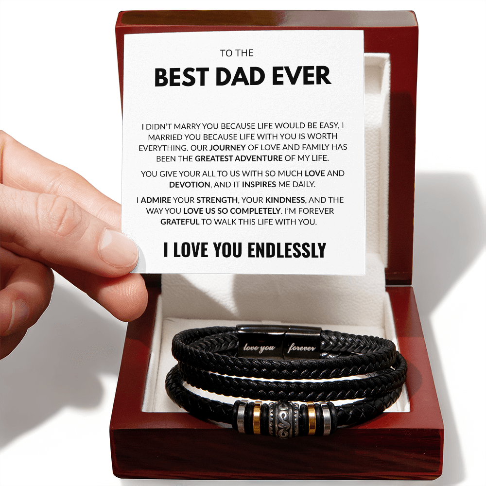 Best Dad Ever- Love You Forever Bracelet