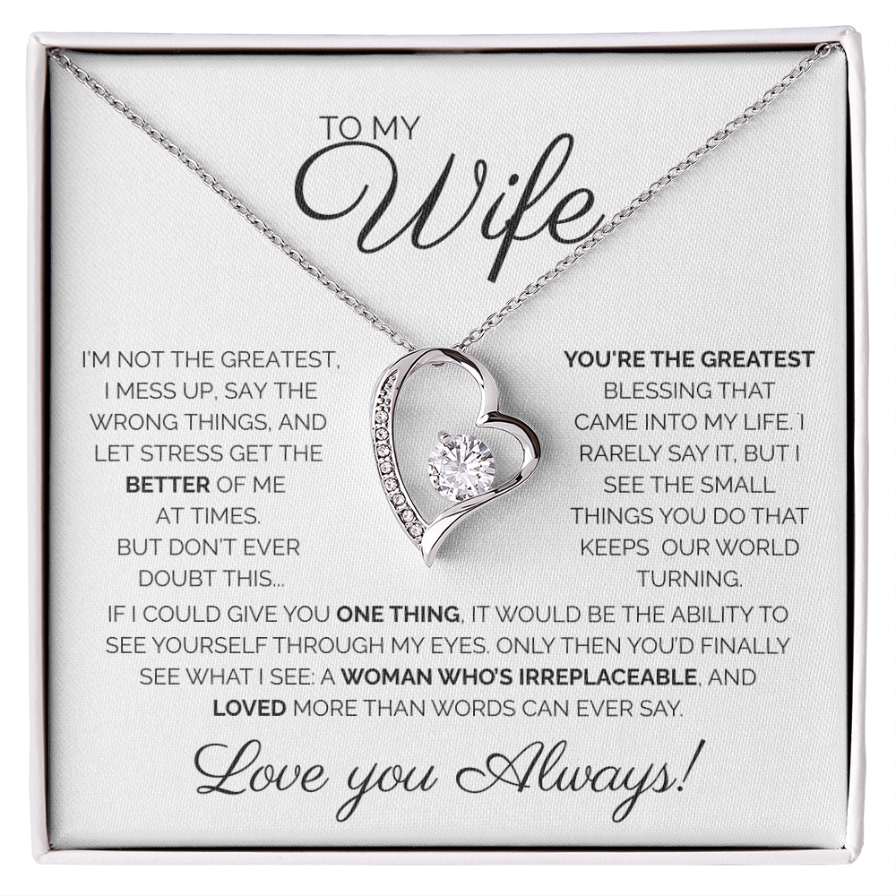 To My Wife/ You're The Greatest/ Forever Love Necklace