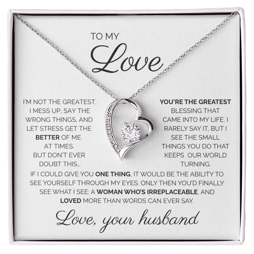 To My Love/ You're the Greatest/ Forever Love Necklace