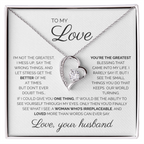To My Love/ You're the Greatest/ Forever Love Necklace
