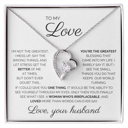 To My Love/ You're the Greatest/ Forever Love Necklace