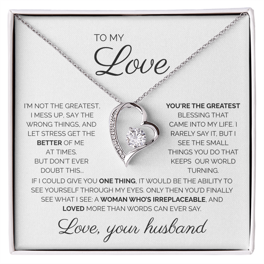 To My Love/ You're the Greatest/ Forever Love Necklace
