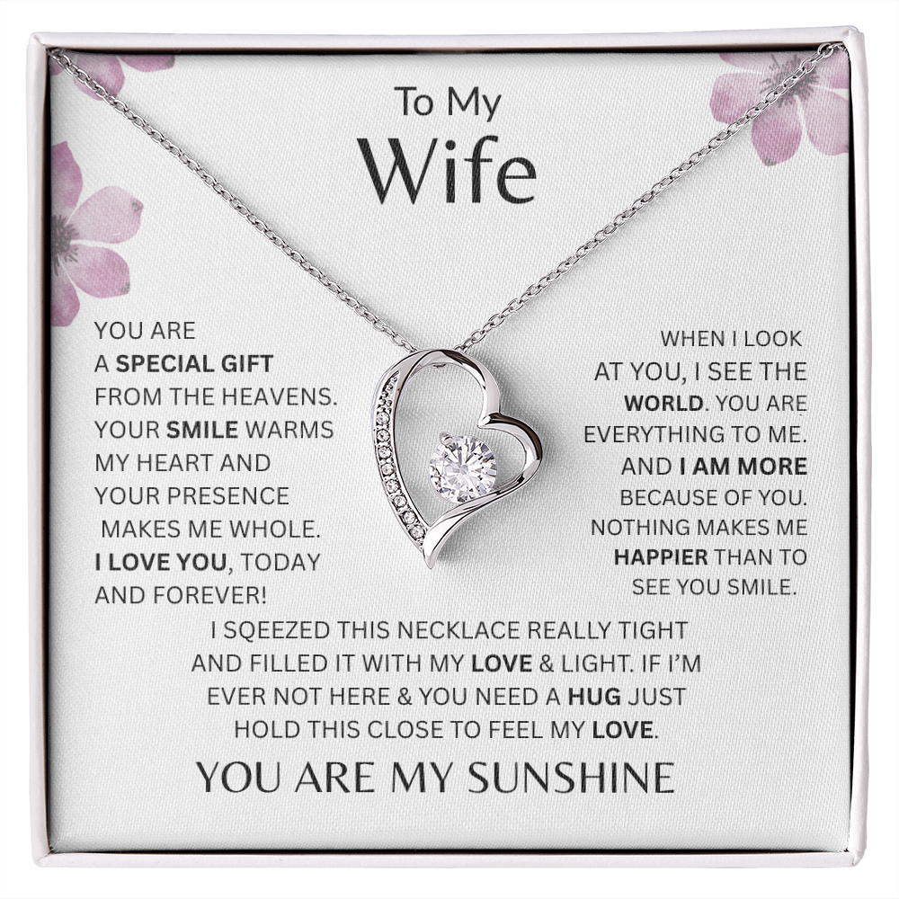 My Wife - You Are A Special Gift From Heaven - Forever Love Necklace             - FREE SHIPPING
