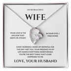 To My Beautiful Wife -You're The Best Thing That Ever Happened To Me - Forever Love Necklace