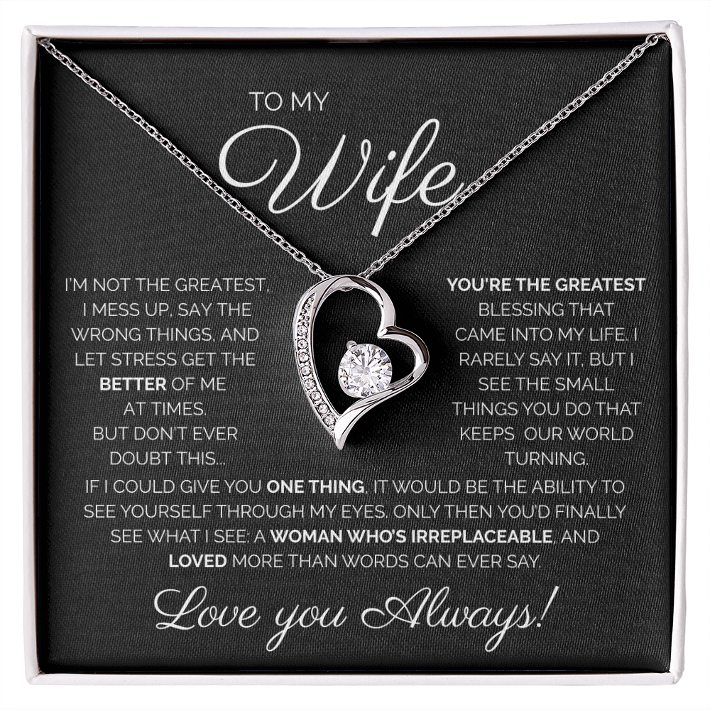 My Wife/You're the Greatest/Forever Love Necklace