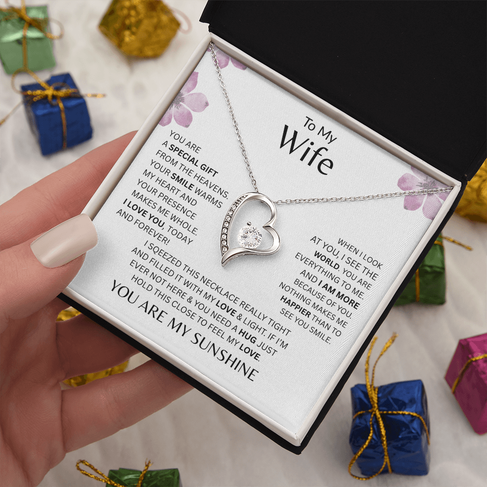 My Wife - You Are A Special Gift From Heaven - Forever Love Necklace             - FREE SHIPPING