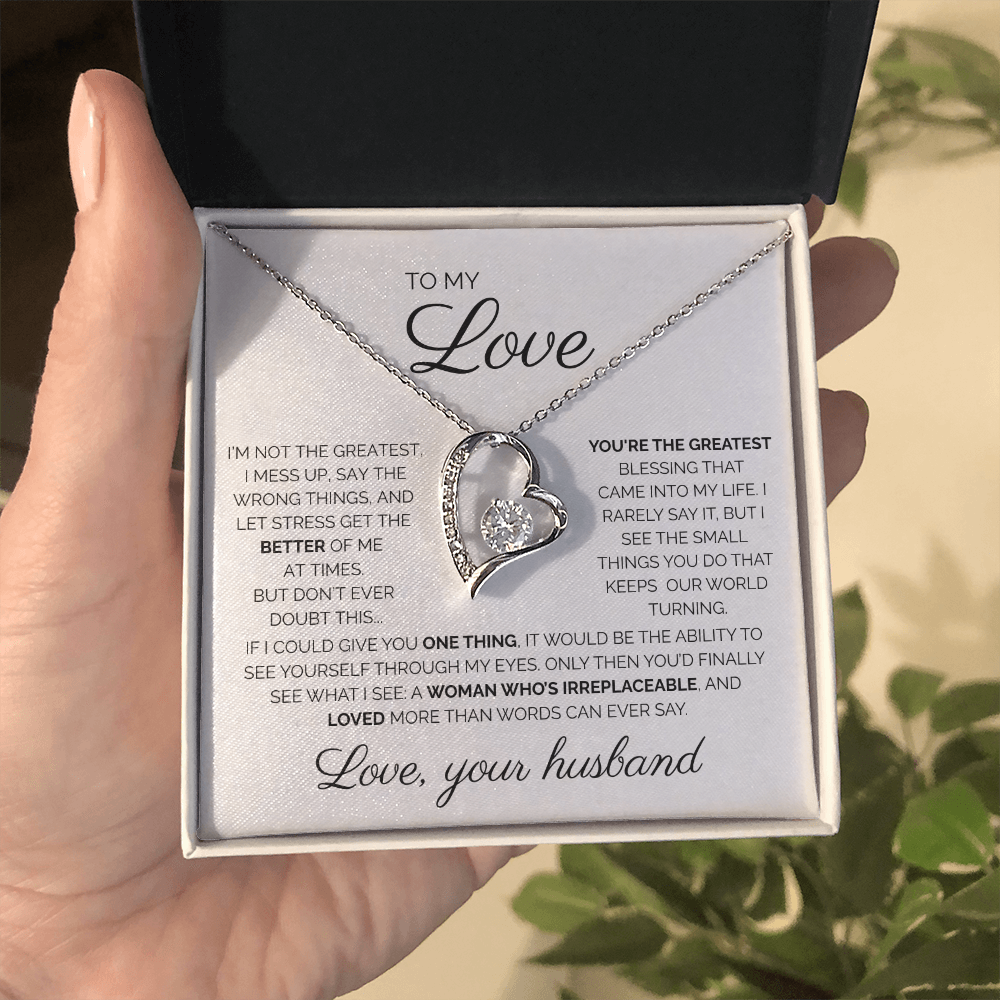 To My Love/ You're the Greatest/ Forever Love Necklace