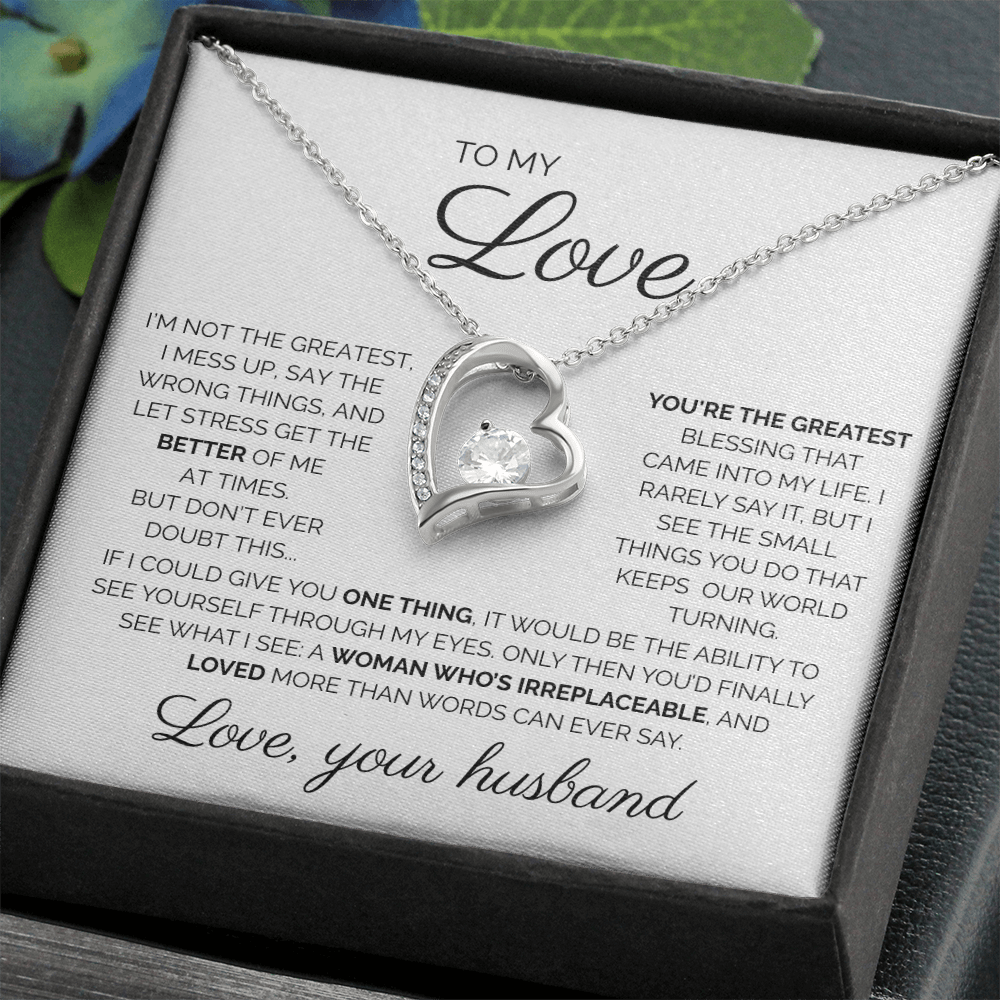 To My Love/ You're the Greatest/ Forever Love Necklace