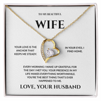 To My Beautiful Wife -You're The Best Thing That Ever Happened To Me - Forever Love Necklace