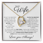 To My Wife/ You're The Greatest/ Forever Love Necklace