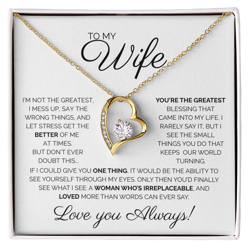 To My Wife/ You're The Greatest/ Forever Love Necklace