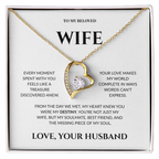 To My Beloved Wife - The Missing Piece Of My Soul - Forever Love Necklace