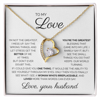 To My Love/ You're the Greatest/ Forever Love Necklace
