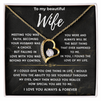To my Beautiful Wife, Falling in love with you was beyond my control/ Lone Knot Necklace
