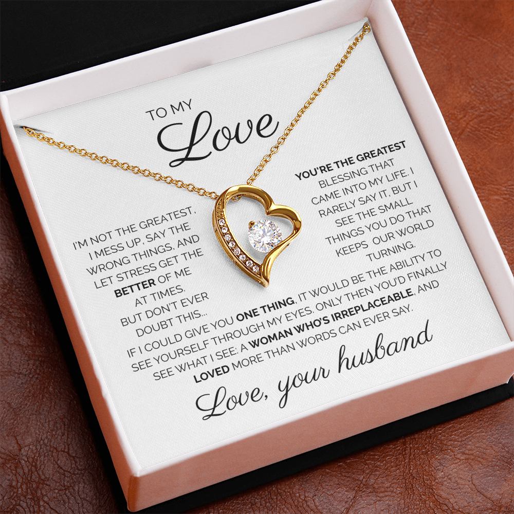 To My Love/ You're the Greatest/ Forever Love Necklace