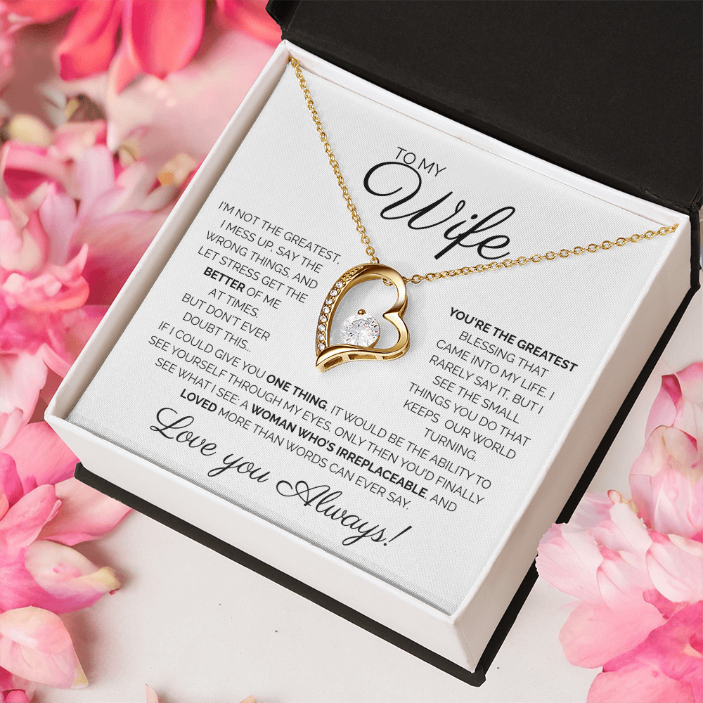 To My Wife/ You're The Greatest/ Forever Love Necklace
