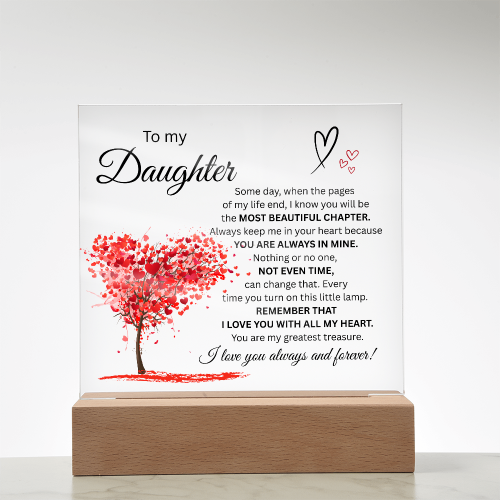 To MY Daughter-Beautiful Chapter-Acrylic Plaque
