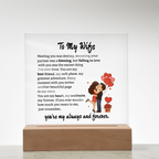 To My Wife-My Always and Forever-Acrylic Plaque