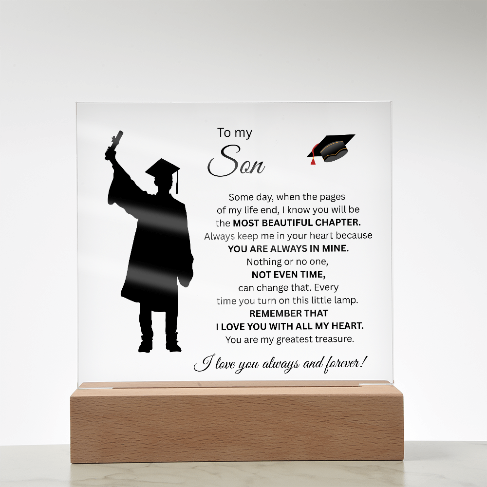 To My Son-Graduation-Acrylic Plaque