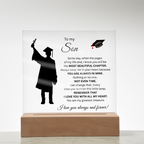 To My Son-Graduation-Acrylic Plaque