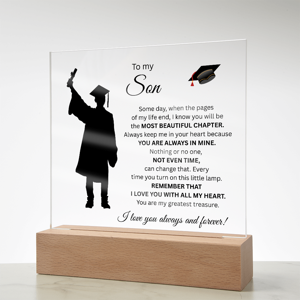To My Son-Graduation-Acrylic Plaque