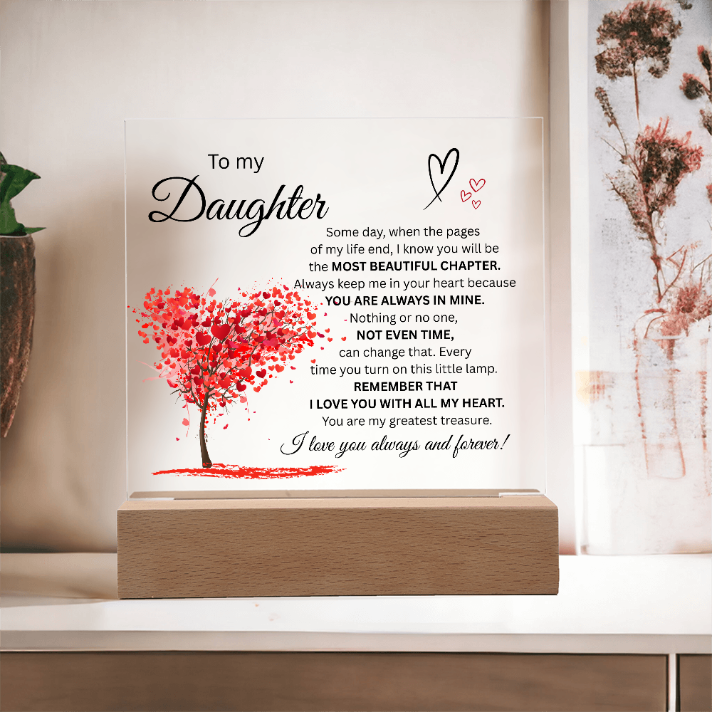 To MY Daughter-Beautiful Chapter-Acrylic Plaque