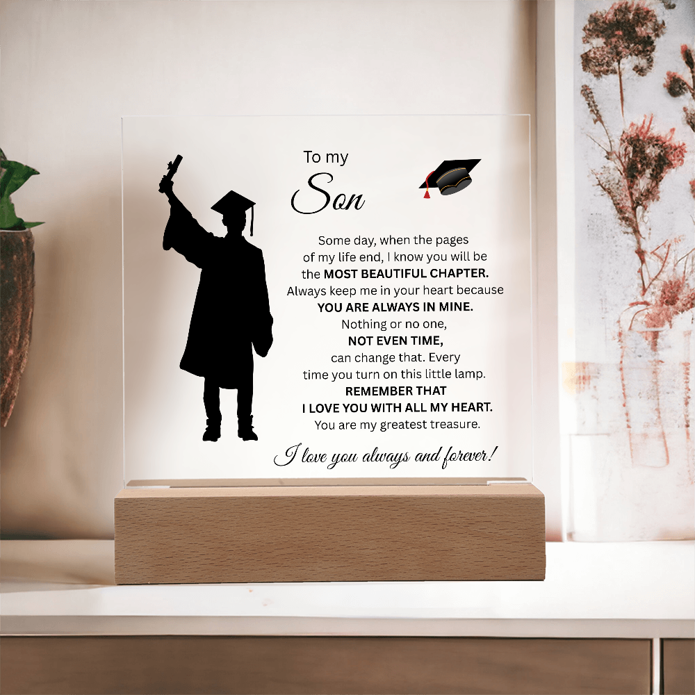 To My Son-Graduation-Acrylic Plaque