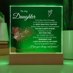 To My Daughter-Most Beautiful Chapter/white-Acrylic Plaque