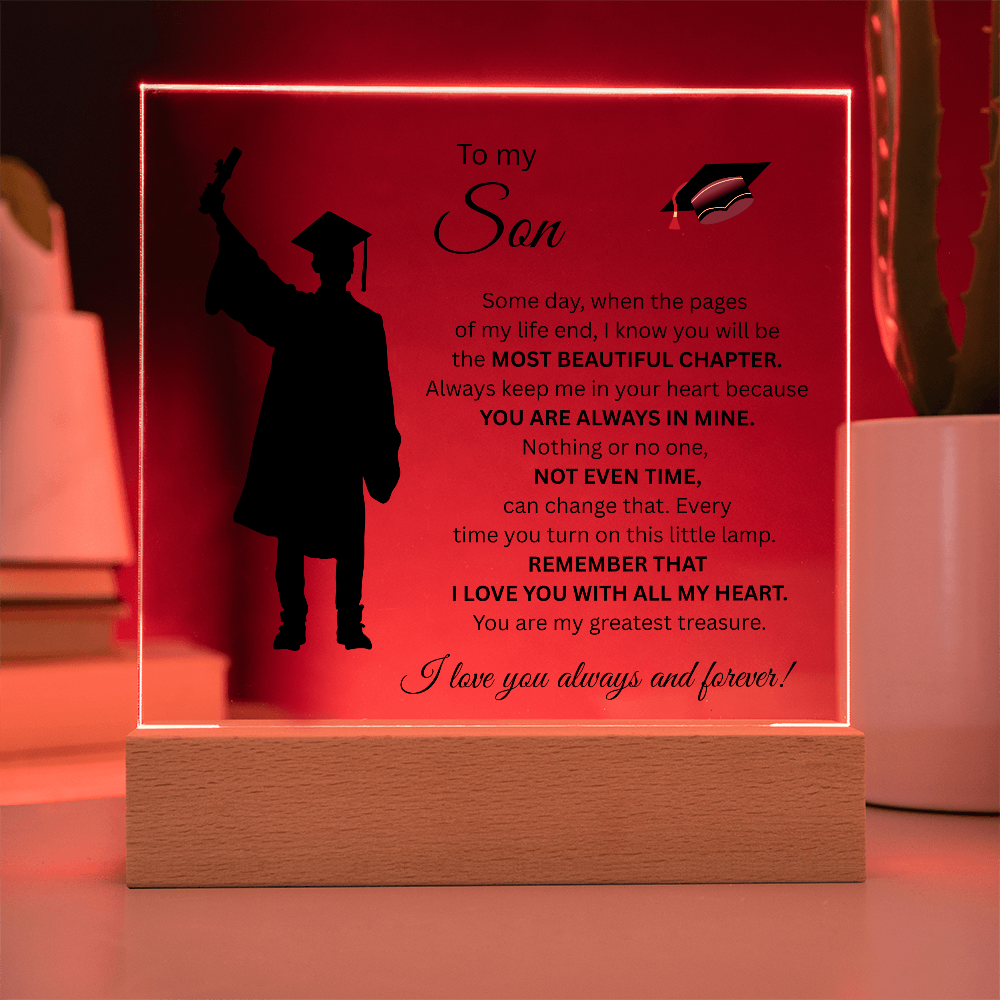 To My Son-Graduation-Acrylic Plaque