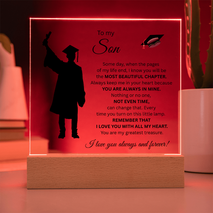 To My Son-Graduation-Acrylic Plaque